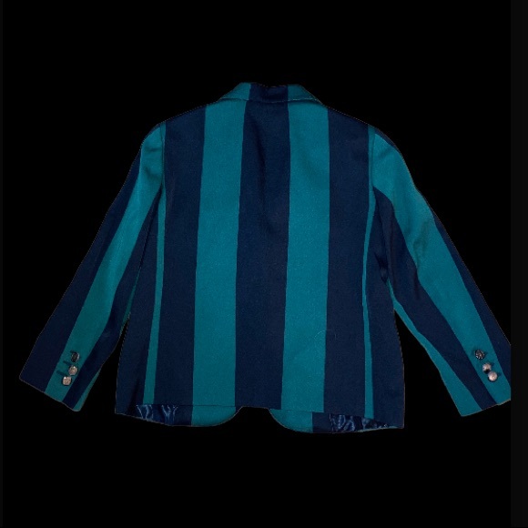 GUCCI Spring 2009 Green & Black Striped Prep Blazer - Picture 7 of 15